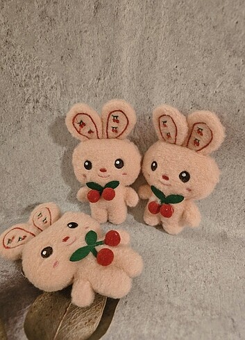 Tavşan peluş anahtarlık charm