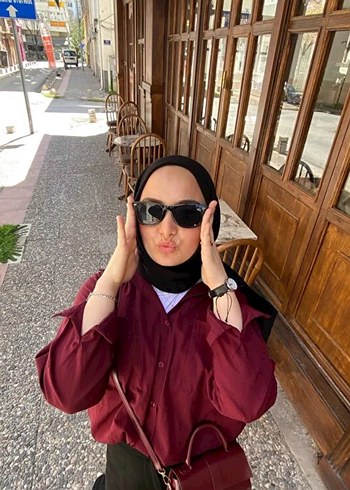 Bordo Kadın gömlek - Görsel 2