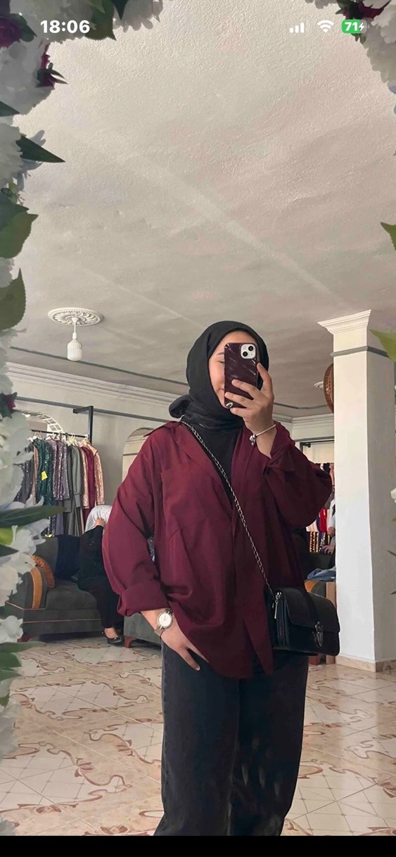 Bordo Kadın gömlek - Görsel 4