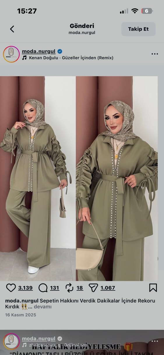 Kemerli Uzun Kesim Kadın Takım Elbise - Görsel 2