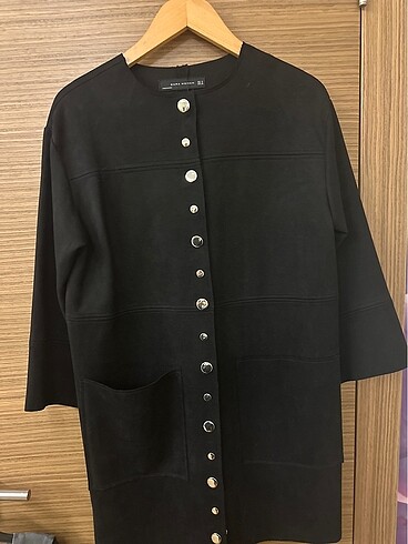 Zara süet görünümlü siyah ceket
