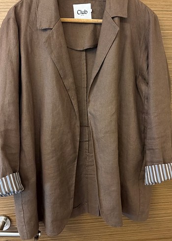 Beymen Club Cikolata Kahvesi Keten Blazer Ceket
