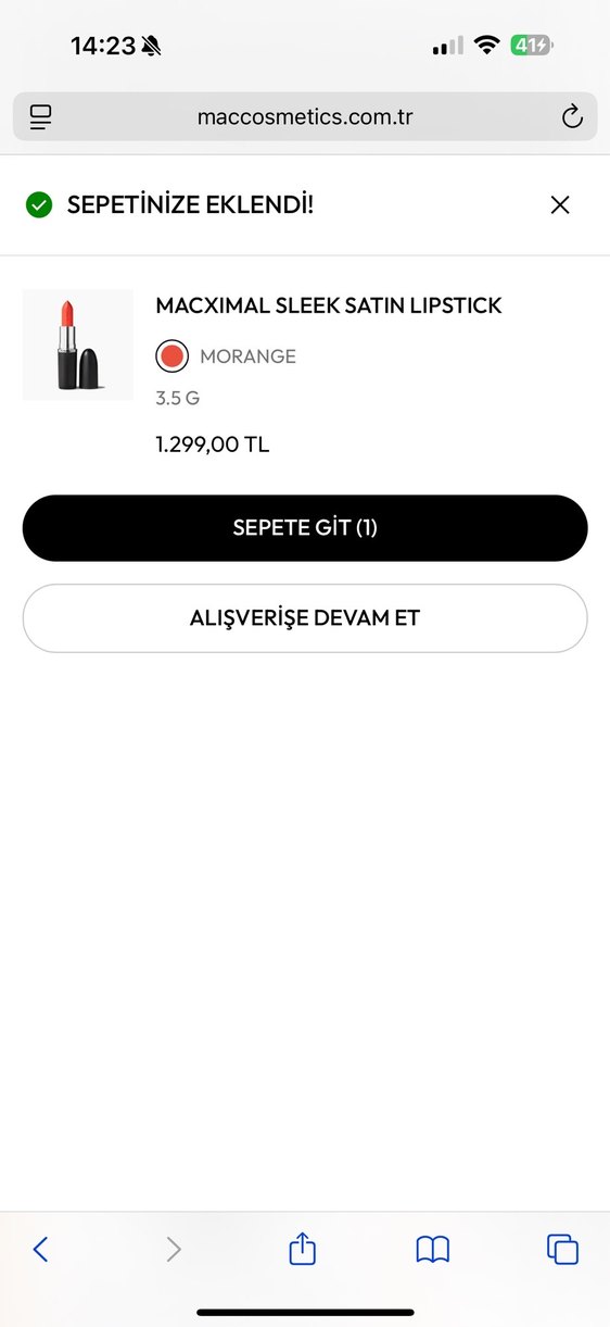 MAC Koyu Kırmızı Ruj Morange - Görsel 2