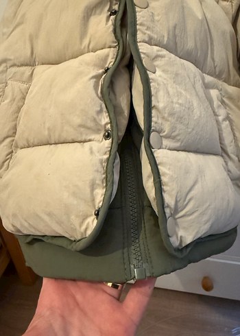 Bej ve Gri Kapüşonlu Erkek Çocuk Mont - Görsel 6