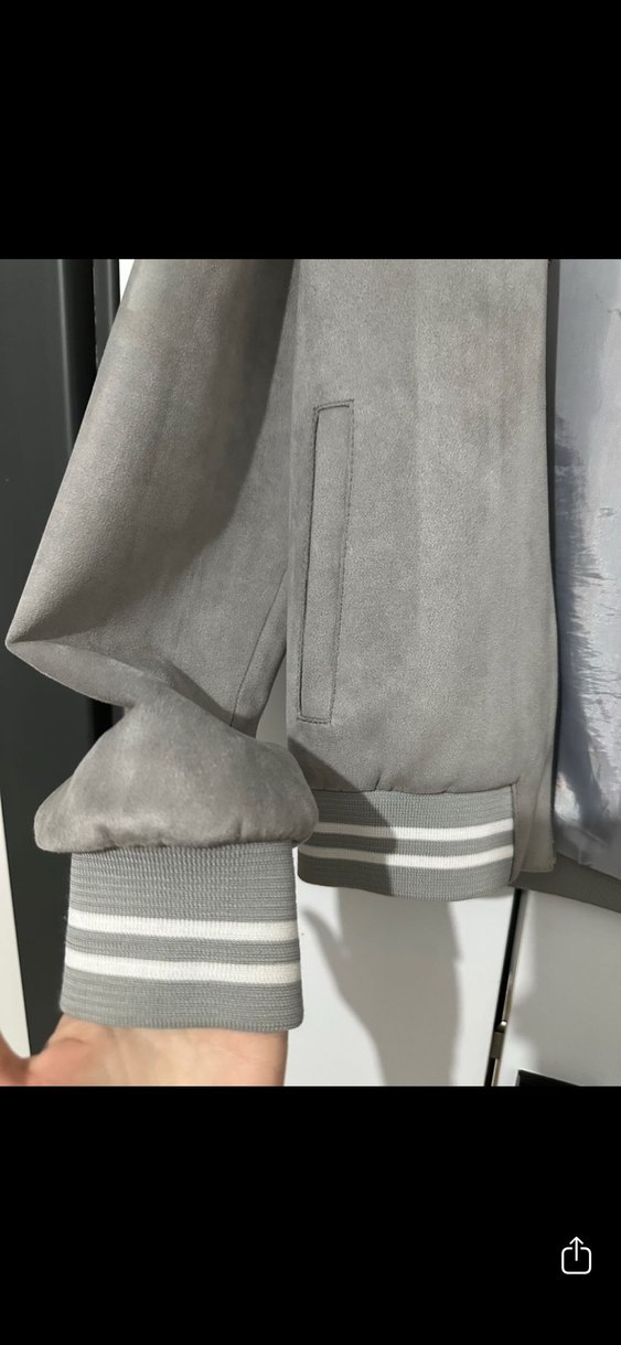 Gri Süet erkek Ceket - Görsel 4