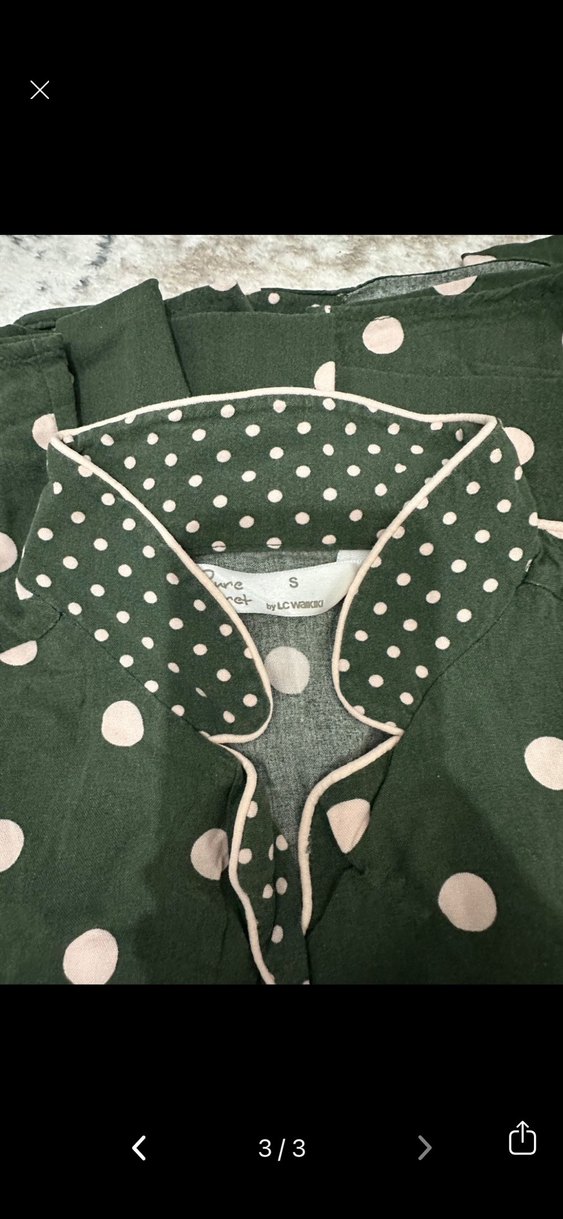 Yeşil Puantiyeli Kadın Pijama Takımı - Görsel 2