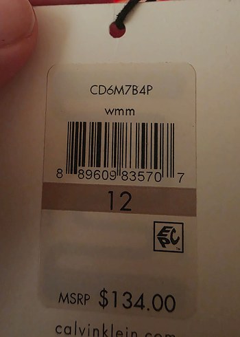 l Beden kırmızı Renk Kırmızı Bağlamalı Desenli elbise Calvin klein