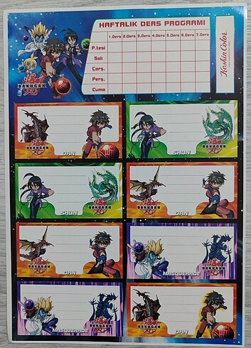 BAKUGAN KOLEKSİYON ETİKET PAKETİ 