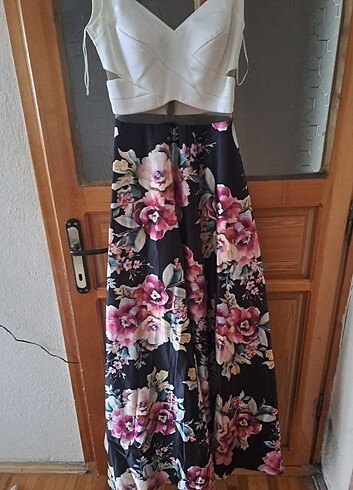 Çiçekli  abiye elbise - Görsel 3