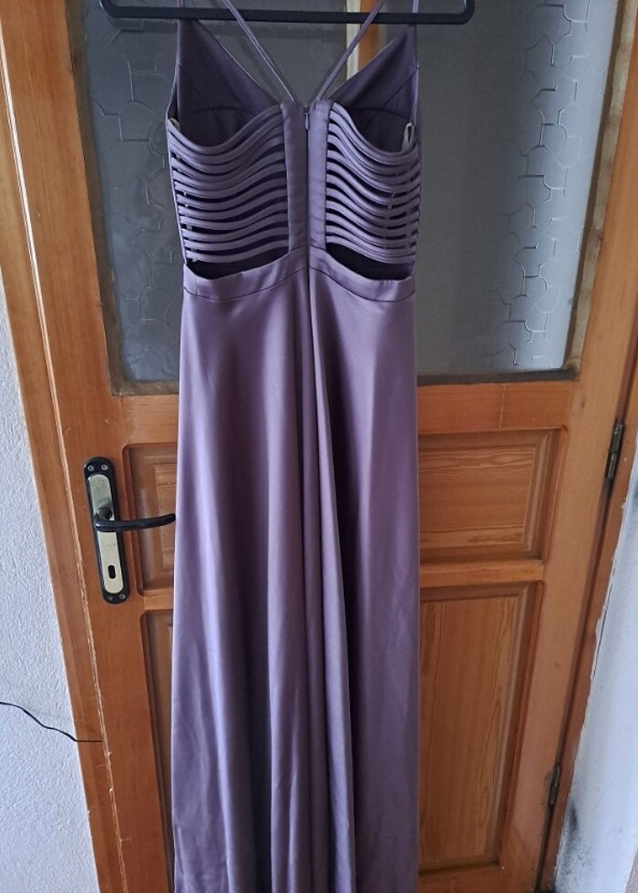 Lila uzun abiye - Görsel 2