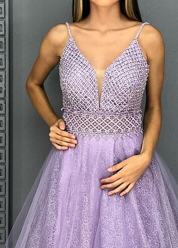Lila nişan elbisesi/abiye - Görsel 2
