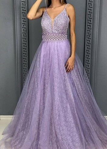 Lila nişan elbisesi/abiye - Görsel 3