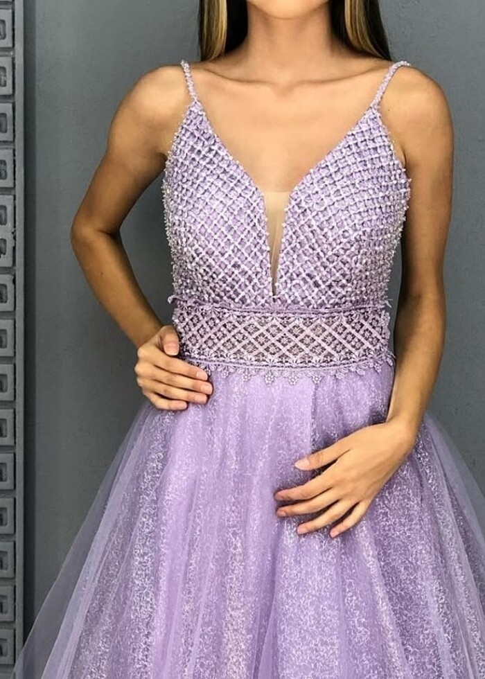 Lila nişan elbisesi/abiye - Görsel 2