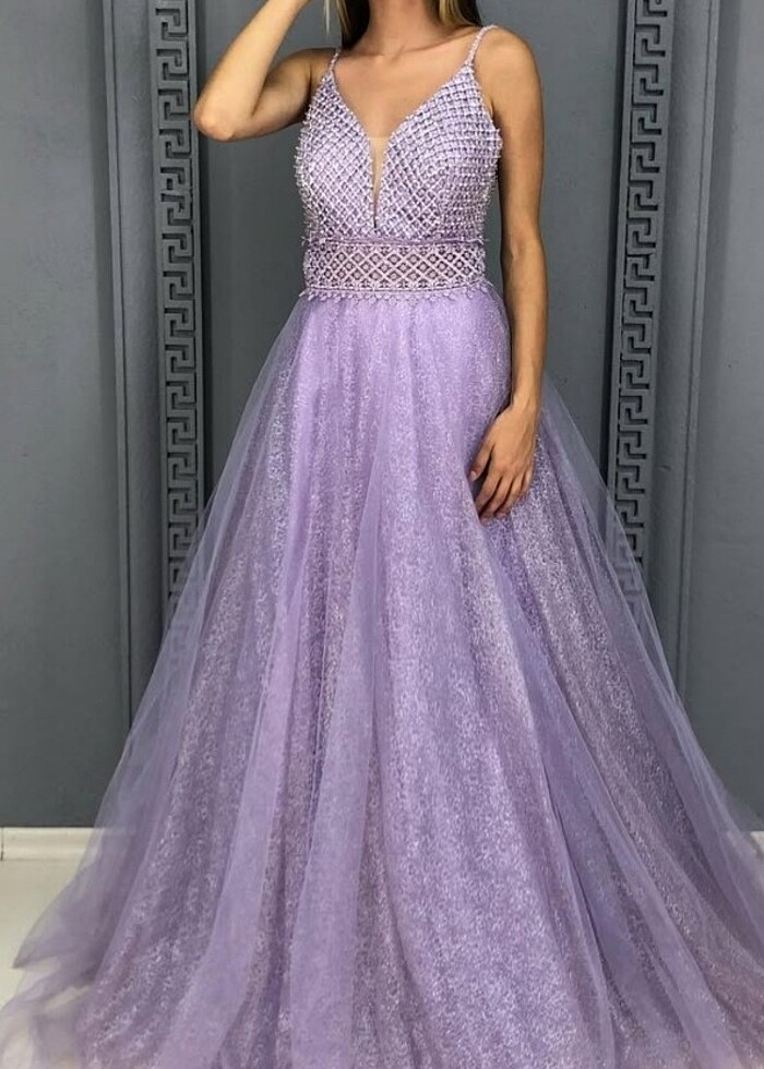Lila nişan elbisesi/abiye - Görsel 3
