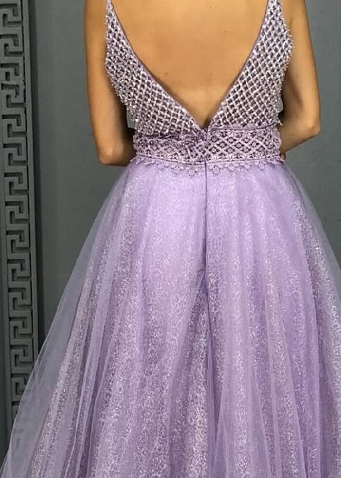 Lila nişan elbisesi/abiye - Görsel 4