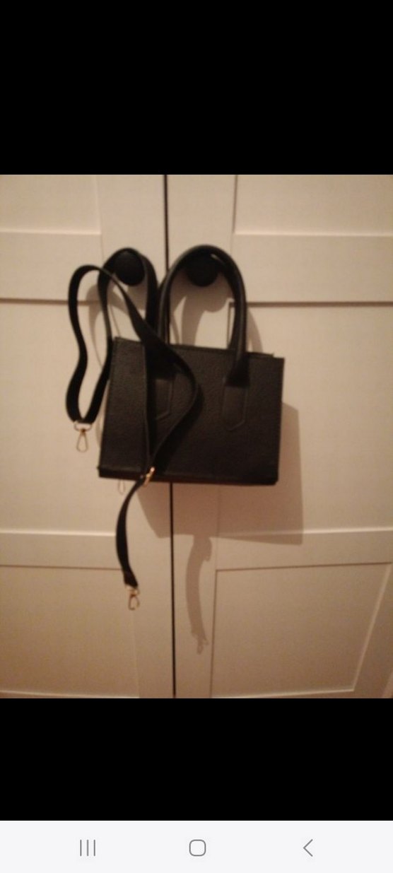 Siyah Deri Kadın El Çantası - Görsel 2