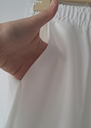 Beyaz  havuç paça  pantolon - Görsel 3