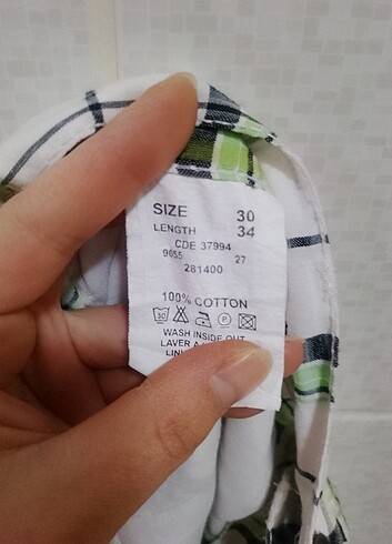 l Beden yeşil Renk Erkek Kapri Bermuda Şort