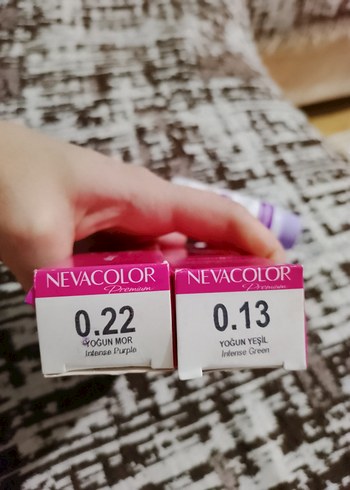 Nevacolor Premium Kolajenli Yoğun Mor ve Yoğun Yeşil Saç Boyası - Görsel 2