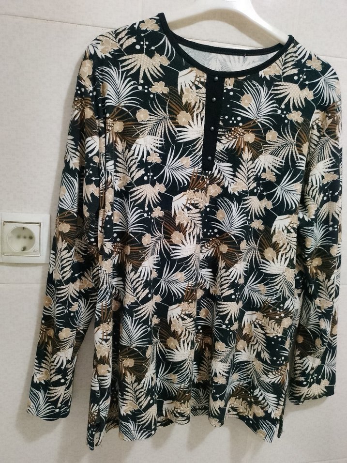 Pamuklu Kalın Kumaş Bluz - Görsel 2