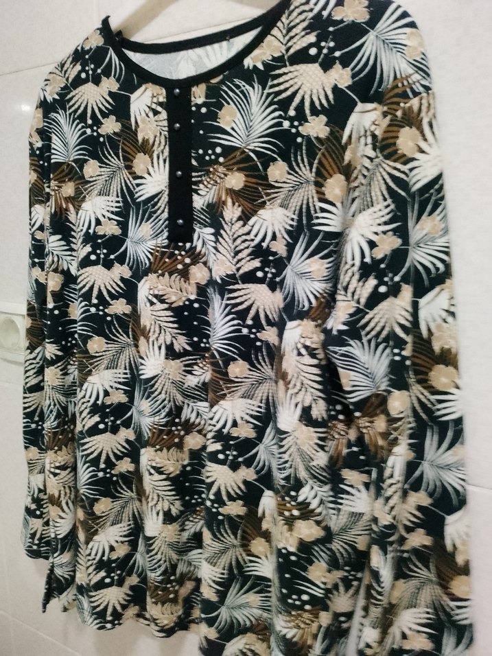 Pamuklu Kalın Kumaş Bluz - Görsel 3