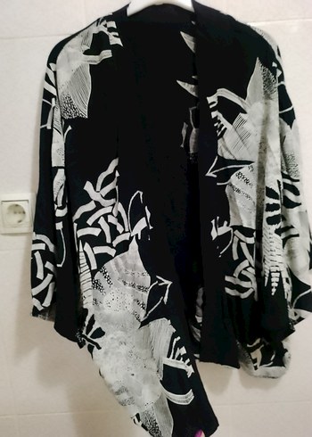 Bohem Yarasa Kol Düğmesiz Gömlek Üst - Görsel 7