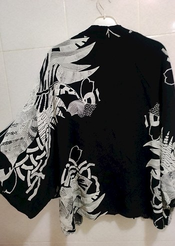 Bohem Yarasa Kol Düğmesiz Gömlek Üst - Görsel 5