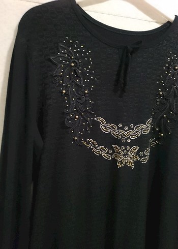 Boncuk İşlemeli Tunik Bluz - Görsel 2