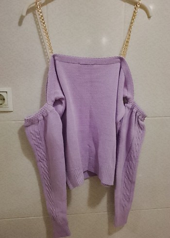 Trendyol Zincir Askılı Omuz Dekolteli Kadın Kazak - Görsel 6