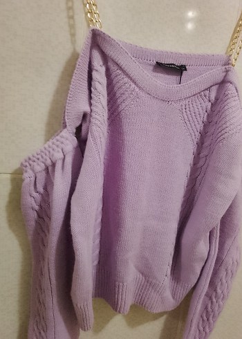 Trendyol Zincir Askılı Omuz Dekolteli Kadın Kazak - Görsel 5