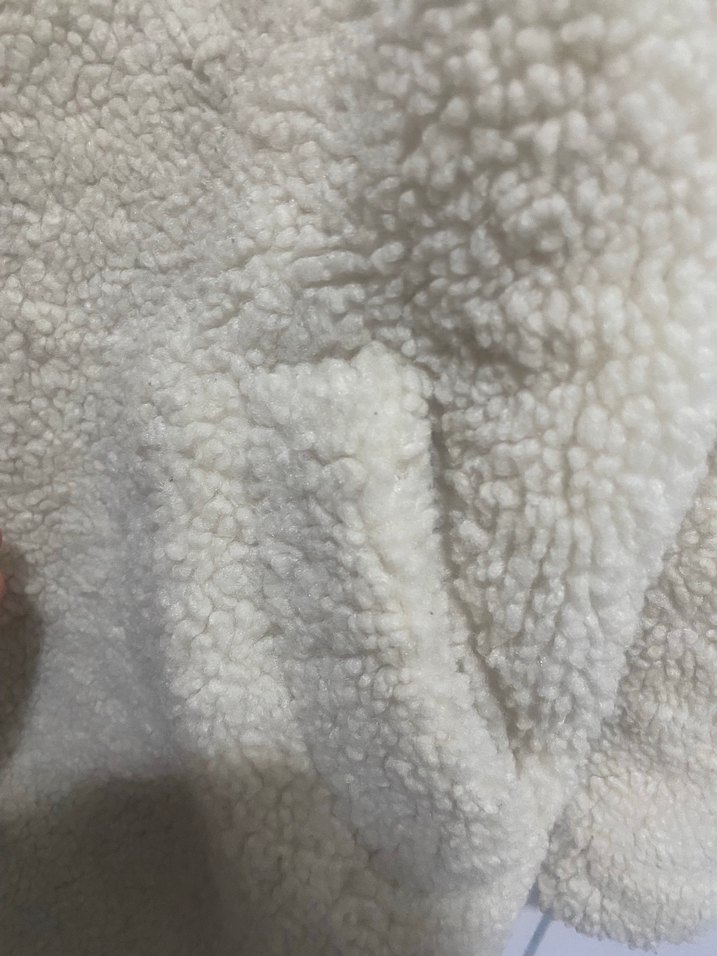 Uzun Krem Rengi Peluş Kaban - Görsel 4