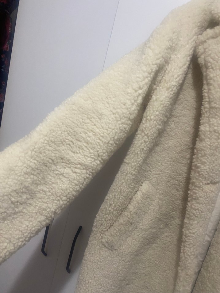 Uzun Krem Rengi Peluş Kaban - Görsel 2