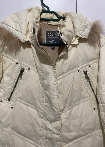 Beyaz Kadın Kışlık Mont - Görsel 2