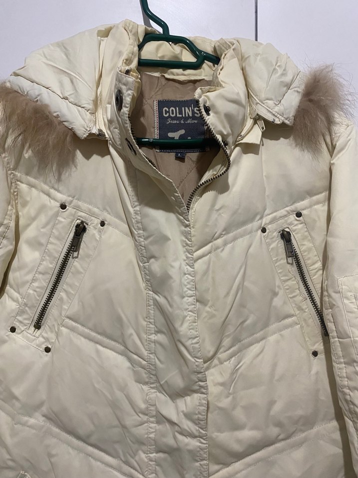 Beyaz Kadın Kışlık Mont - Görsel 2