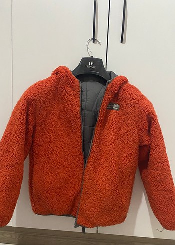 Çift taraflı giyilebilir kız-erkek çocuk mont - Görsel 4