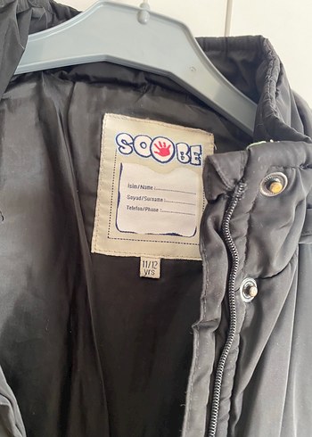 Siyah Düğmeli kız çocuk mont - Görsel 5