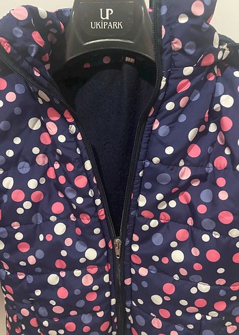 Kız Çocuk Lacivert Çok Renkli Desenli Mont - Görsel 2