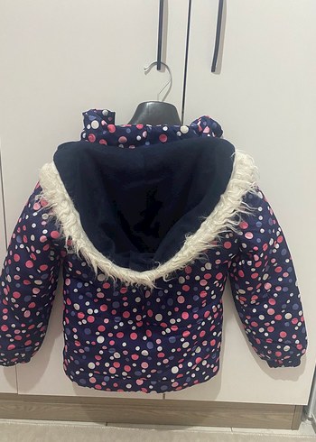 Kız Çocuk Lacivert Çok Renkli Desenli Mont - Görsel 3