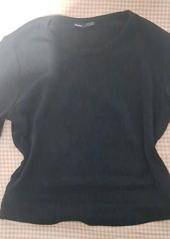 Bershka uzun kollu dar kesim crop