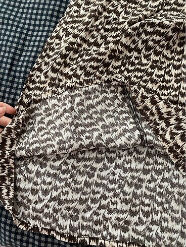 H&M leopar desenli midi etek
