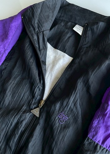 Vintage Retro 90s Unisex Siyah Ceket/Yağmurluk - Görsel 2