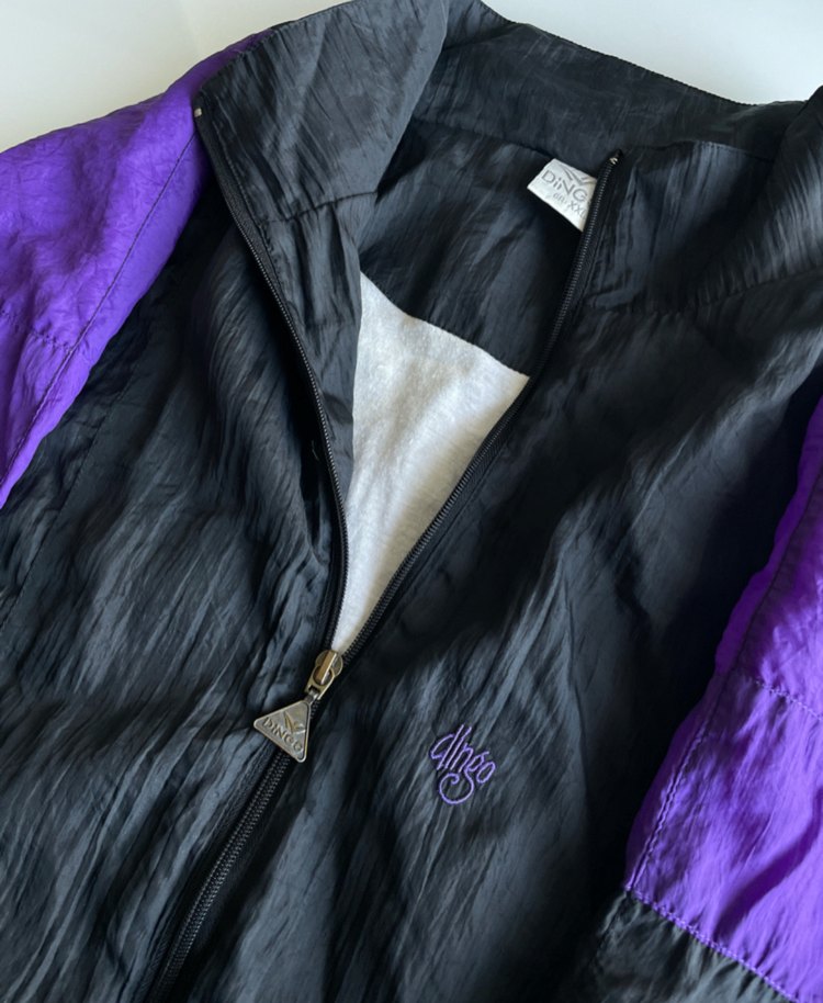 Vintage Retro 90s Unisex Siyah Ceket/Yağmurluk - Görsel 2