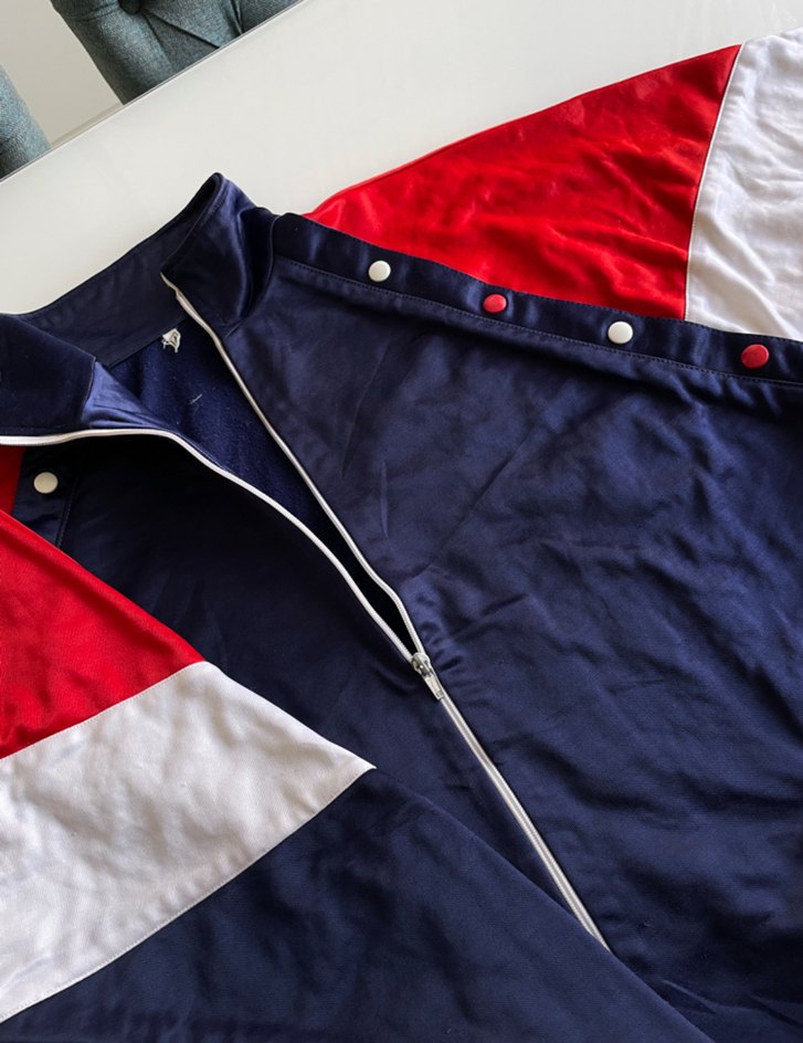 Vintage 90s Retro Unisex Lacivert Ceket/Yağmurluk - Görsel 2