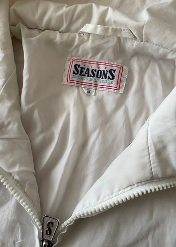 Five Seasons Vintage 90s Retro Unisex Beyaz Ceket/Yağmurluk - Görsel 2