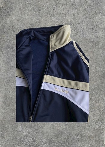 Vintage 90s Retro Lacivert Ceket/Yağmurlul - Görsel 2