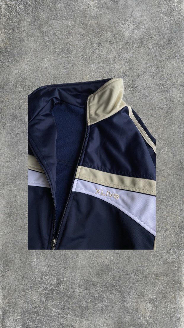 Vintage 90s Retro Lacivert Ceket/Yağmurlul - Görsel 2