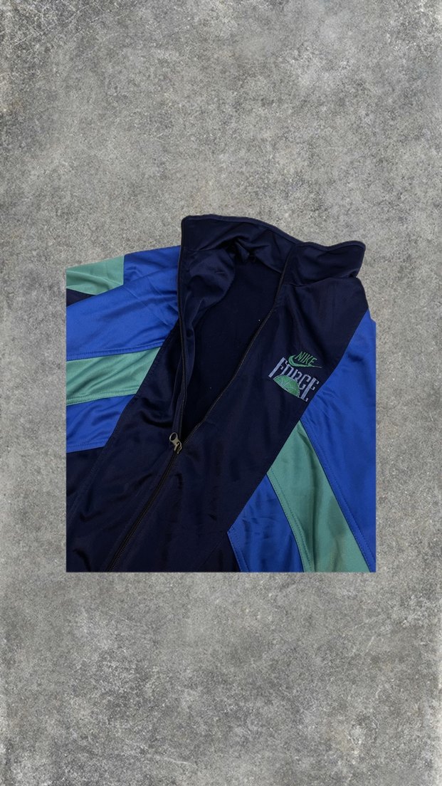 Nike 90s Retro Lacivert Oversize Ceket/Yağmurluk - Görsel 2