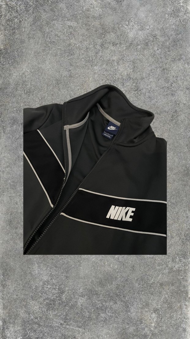 Nike Vintage 90s Retro Gri Track Zip Ceket - Görsel 2