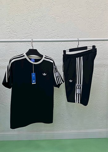 Adidas Siyah Tshirt Sort İkili Takim