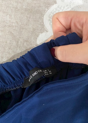 Diğer İndigo kumaş pantolon